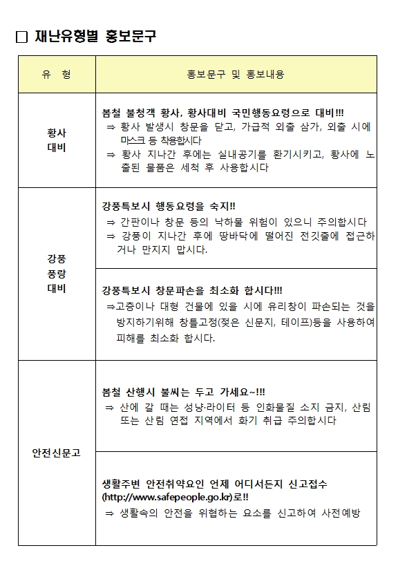 안전의날 홍보